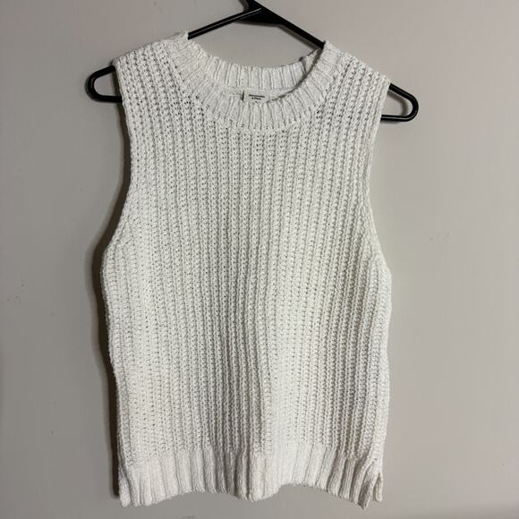 Abercrombie & Fitch Womens Sweater Small White Academia Preppy Layering Fall - Picture 3 of 9